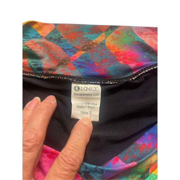 Dona Jo active wear skort multi color sz 2 - Picture 3 of 3